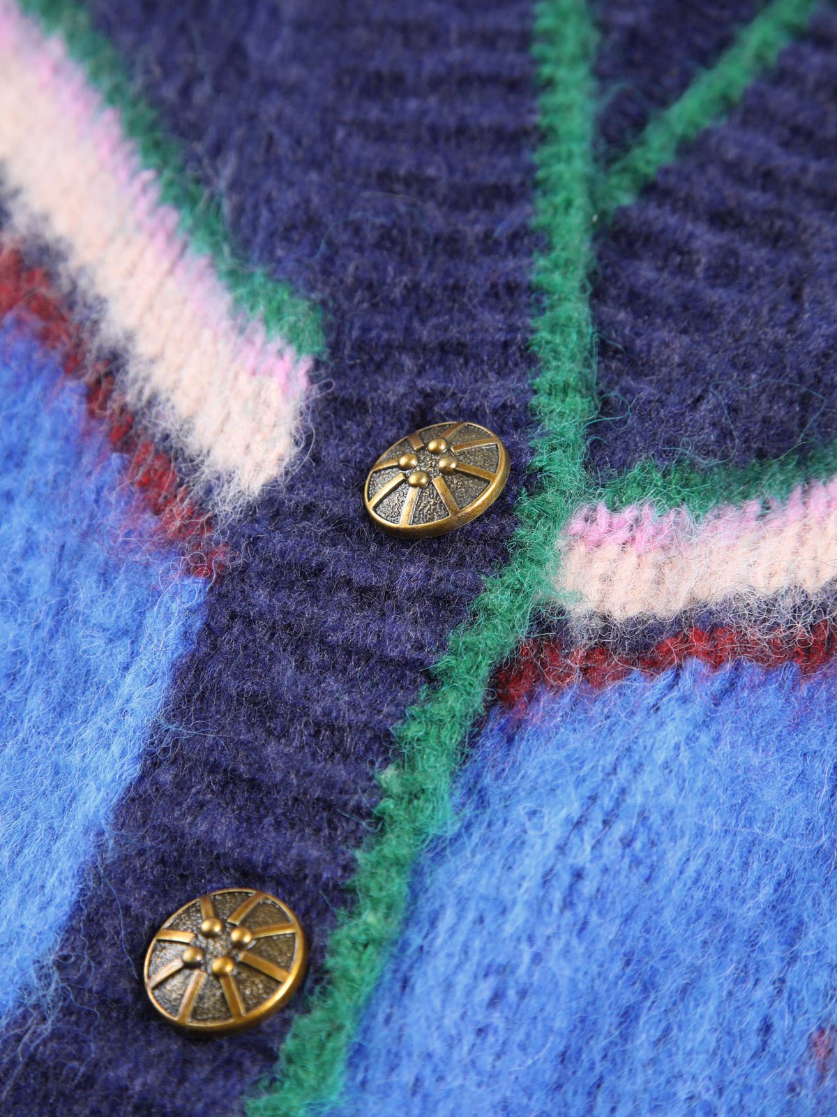 Multicolour Patterned Knit Cardigan | Wool | Casual Comfort