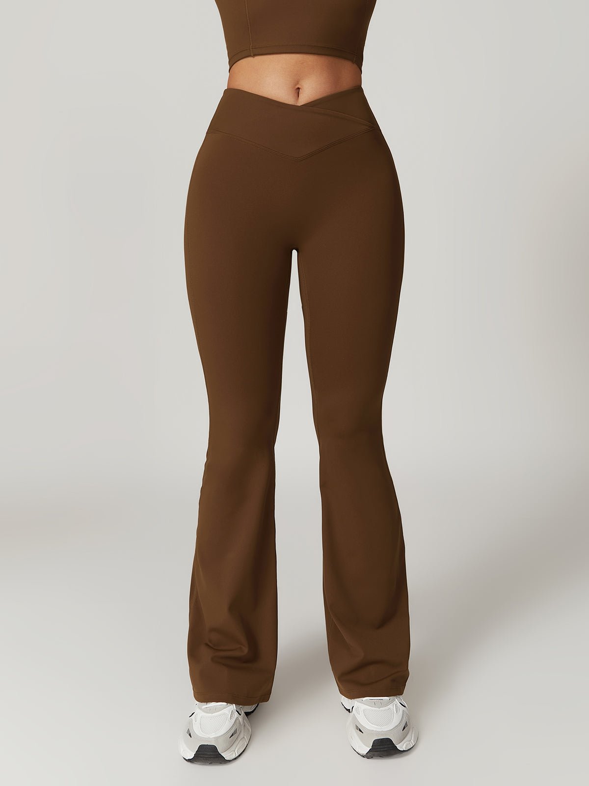 High-Waisted Flared Leggings | Recycled Polyamide Blend | Athleisure Chic