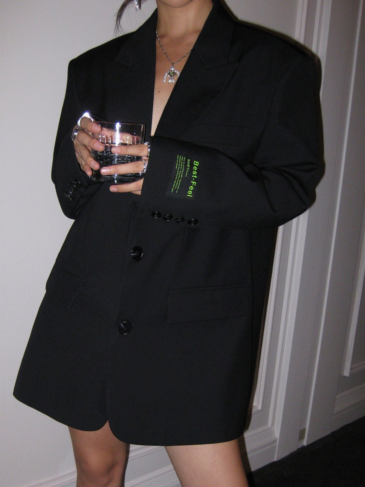 Oversized Blazer Dress | Tailored Chic | Lightweight Suiting Fabric