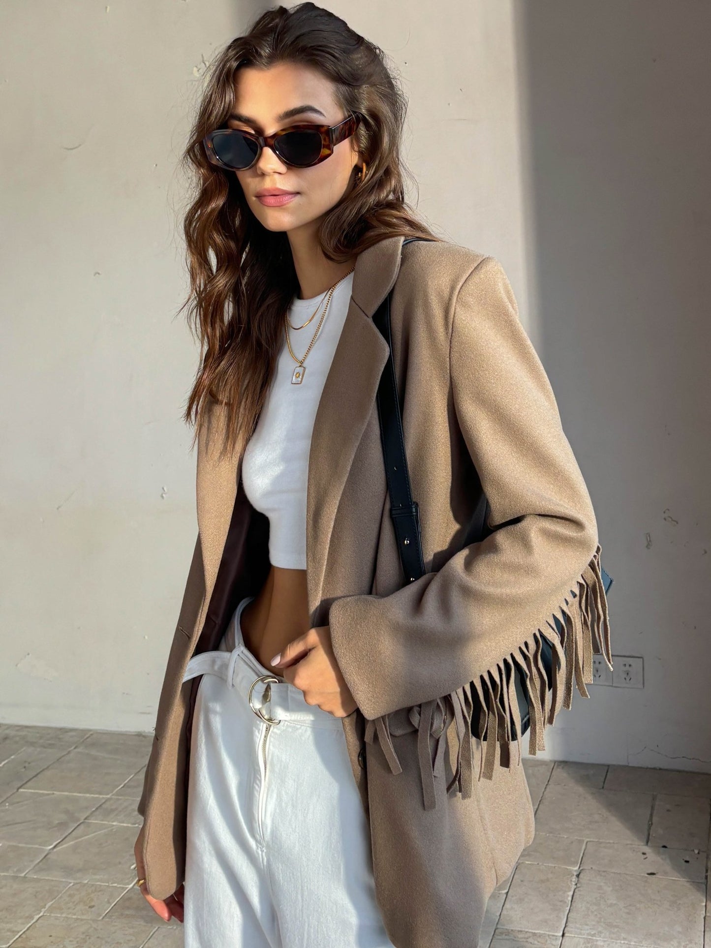 Fringe Detail Blazer | Western-Inspired Style | Tailored Fit