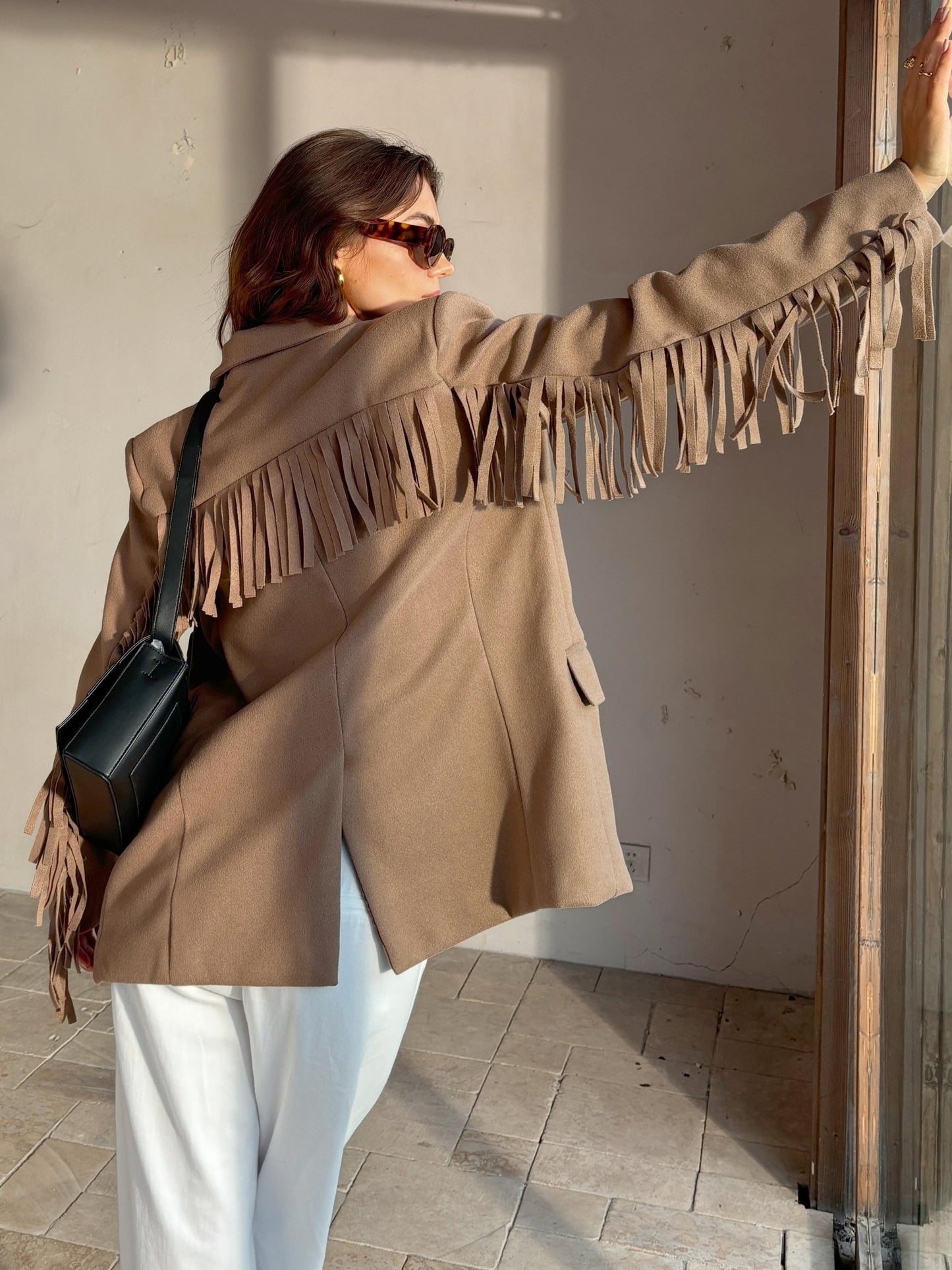Fringe Detail Blazer | Western-Inspired Style | Tailored Fit