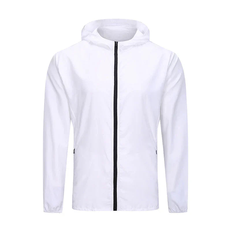 Men's Lightweight Hooded Jacket | Zip-Up Windbreaker | Water-Resistant Shell