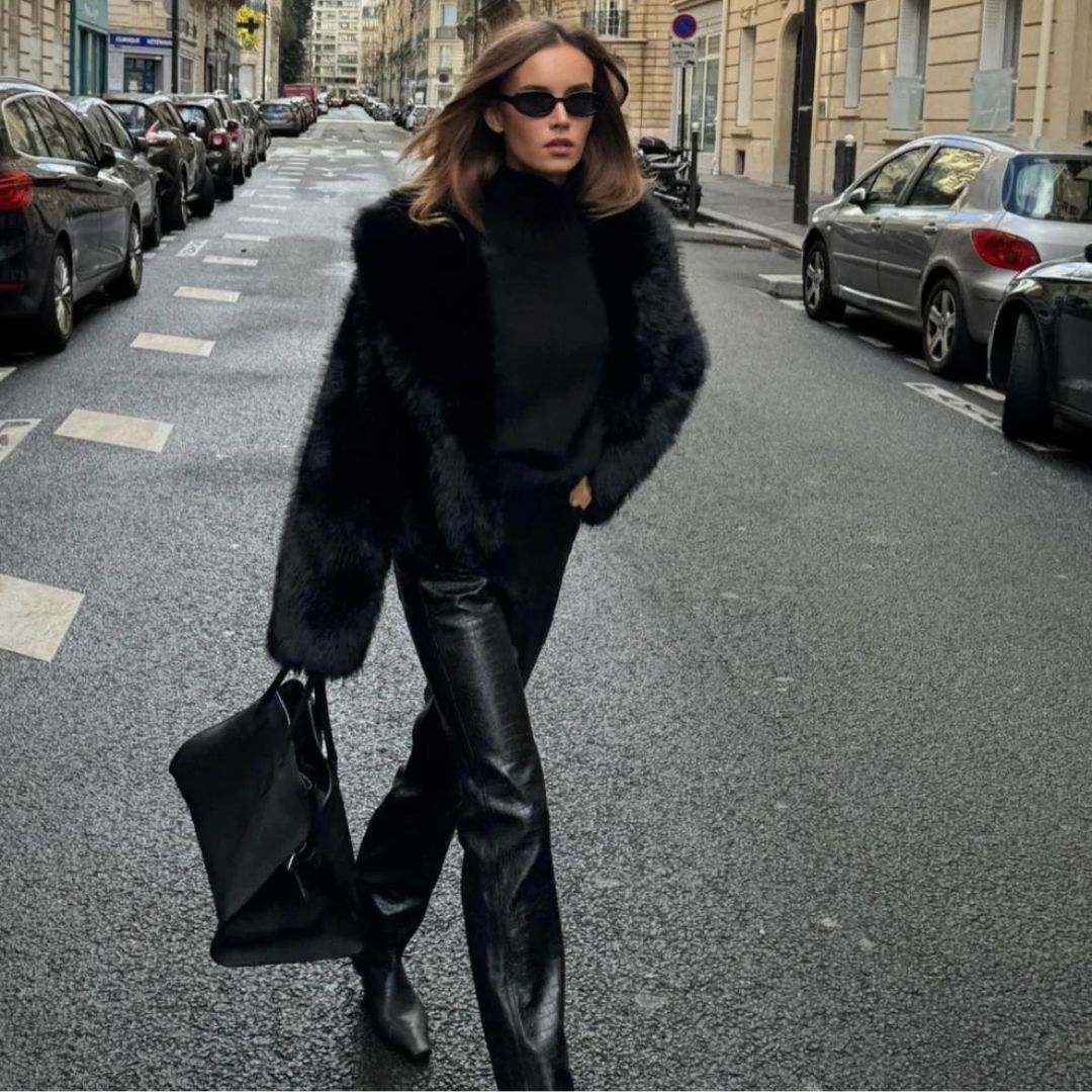 Women’s Synthetic Fur Oversized Jacket | Plush Cold-Weather Layer | Streetwear Luxe Look
