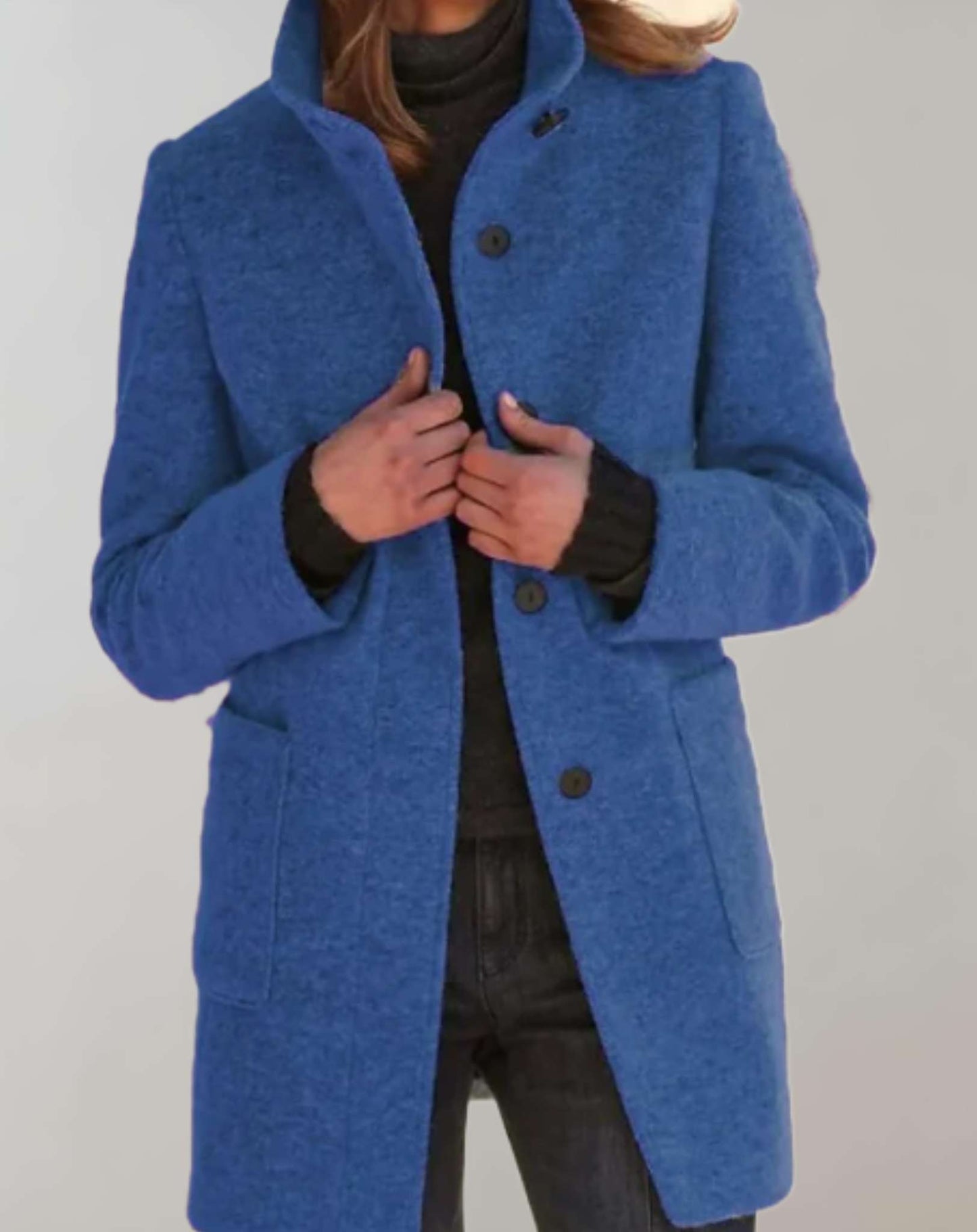 Textured Bouclé Coat | Button-Up Design | Vibrant Colours | Fall & Winter Style