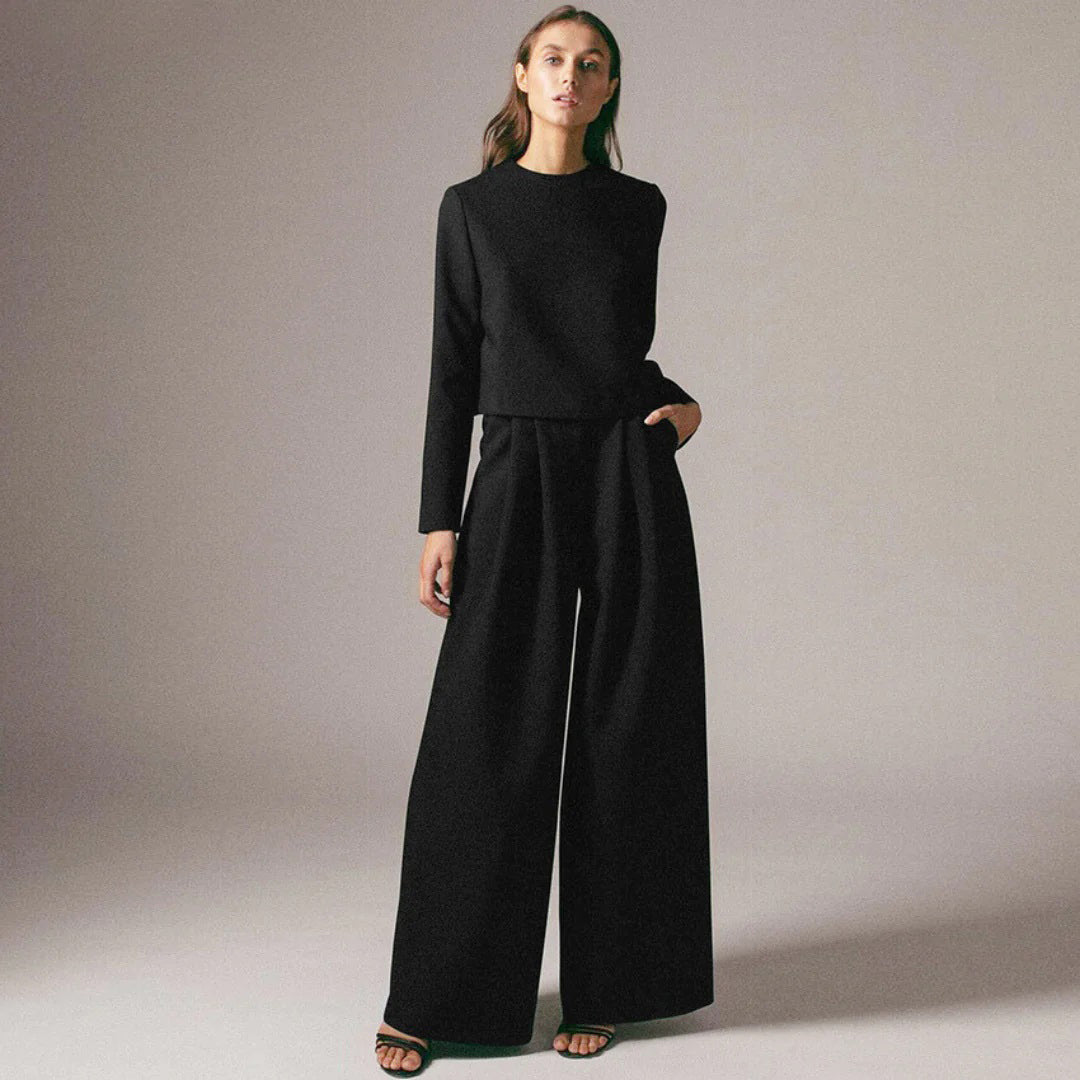Wide-Leg Pant Set | Minimalist Two-Piece | Relaxed Tailored Fit
