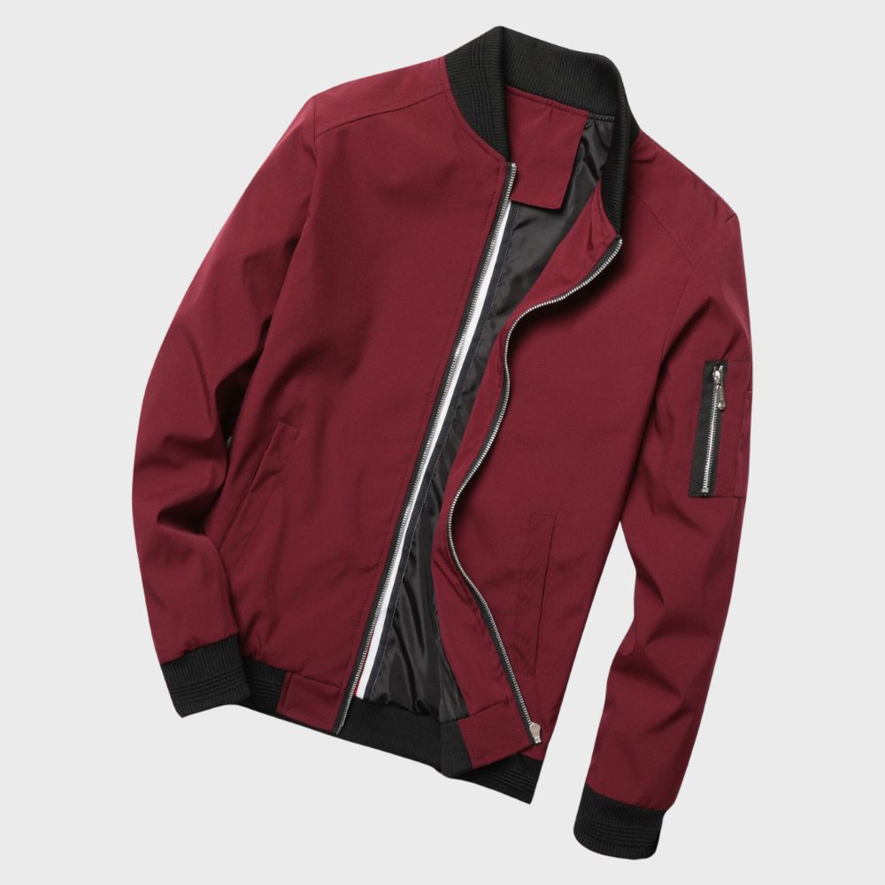 Men’s Bomber Jacket | Slim Fit Zip-Up | Lightweight Urban Layer