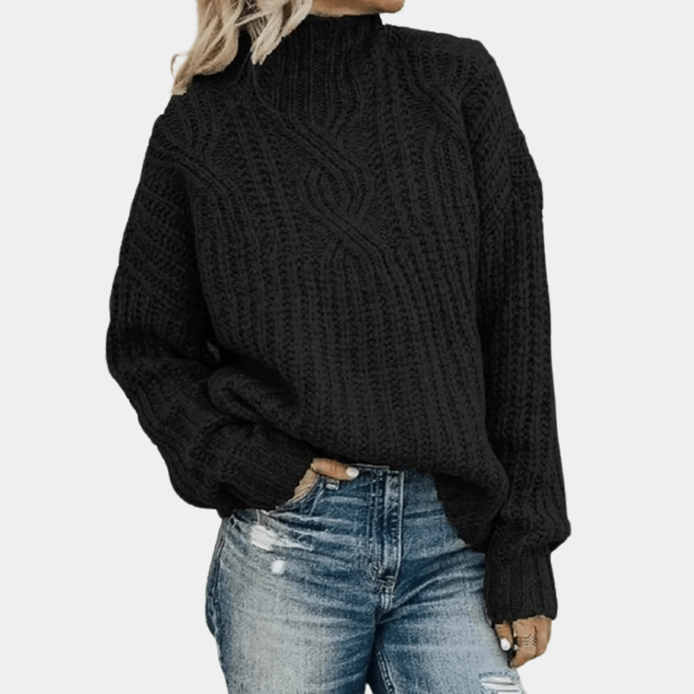 Cable Knit Turtleneck Sweater | Oversized Fit | Soft Chunky Knit | Winter Essential
