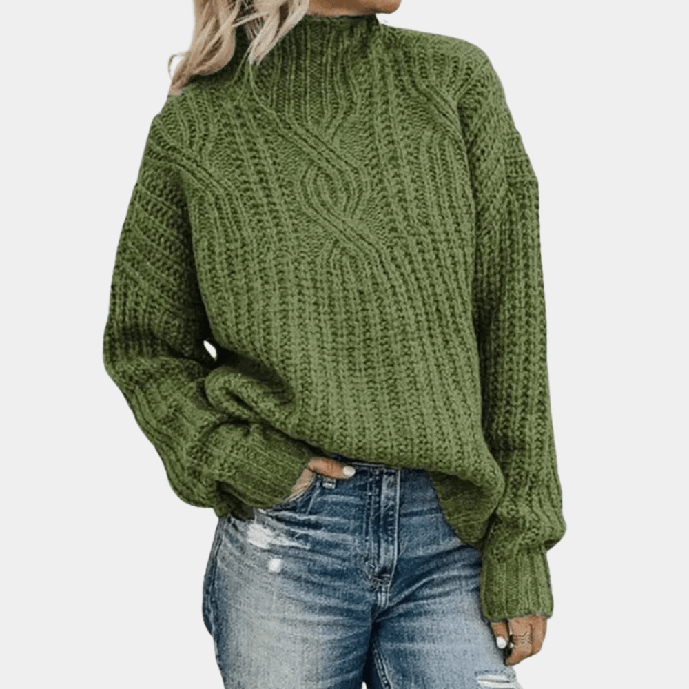Cable Knit Turtleneck Sweater | Oversized Fit | Soft Chunky Knit | Winter Essential