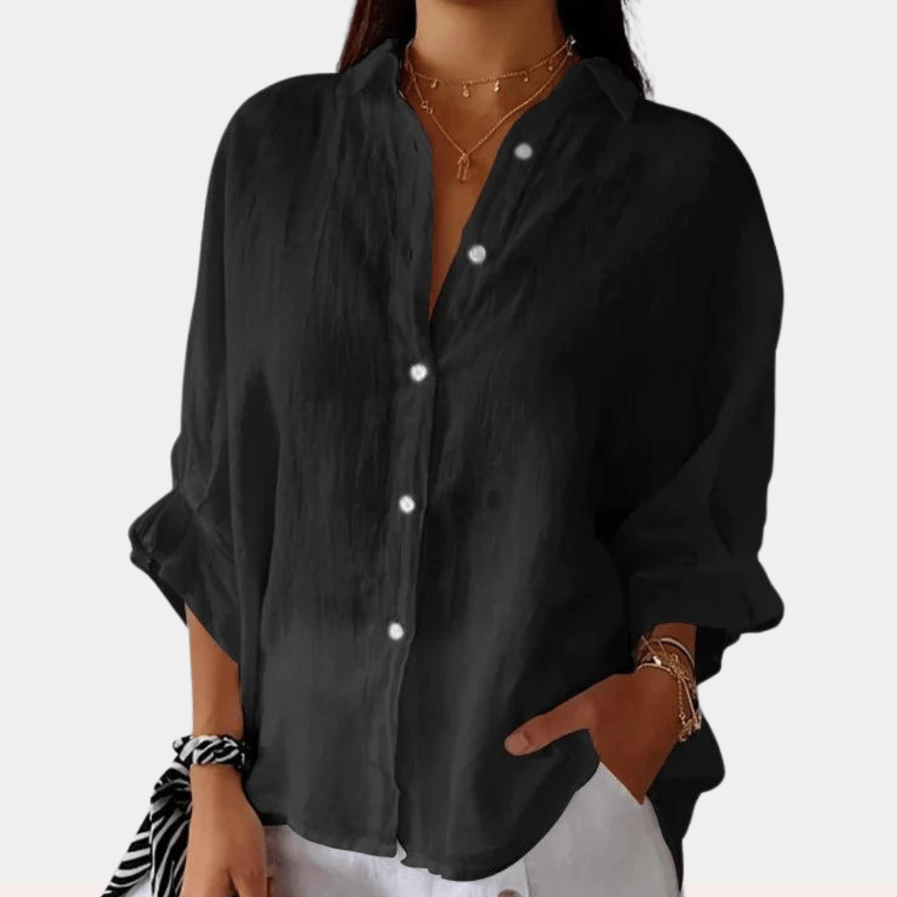 Relaxed Fit Linen Shirt | Breathable & Lightweight | Button-Down | Casual & Chic