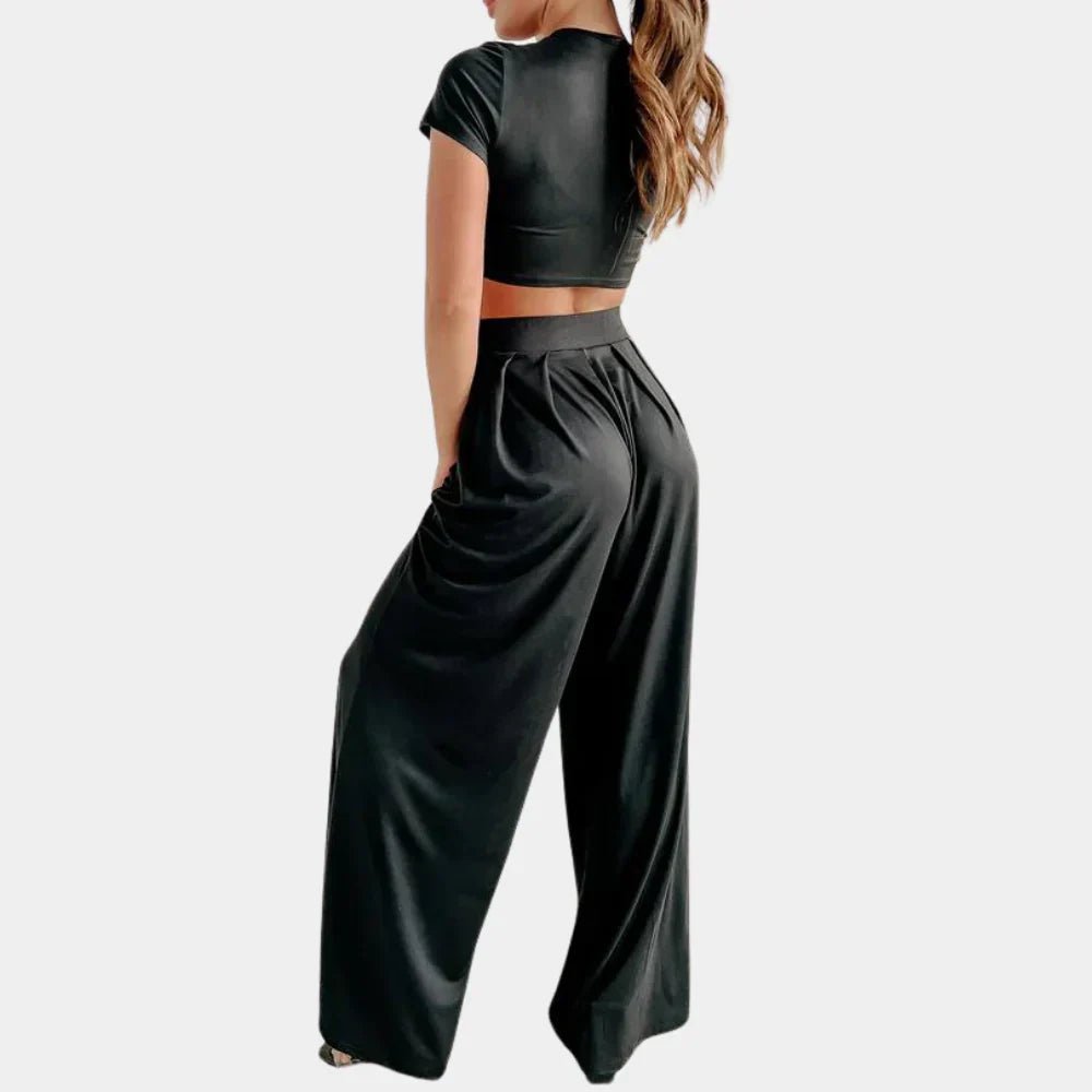 Two-Piece Wide-Leg Pants Set | Relaxed Fit | Lightweight Fabric | Multiple Colours