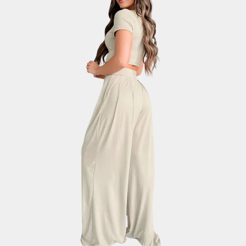 Two-Piece Wide-Leg Pants Set | Relaxed Fit | Lightweight Fabric | Multiple Colours