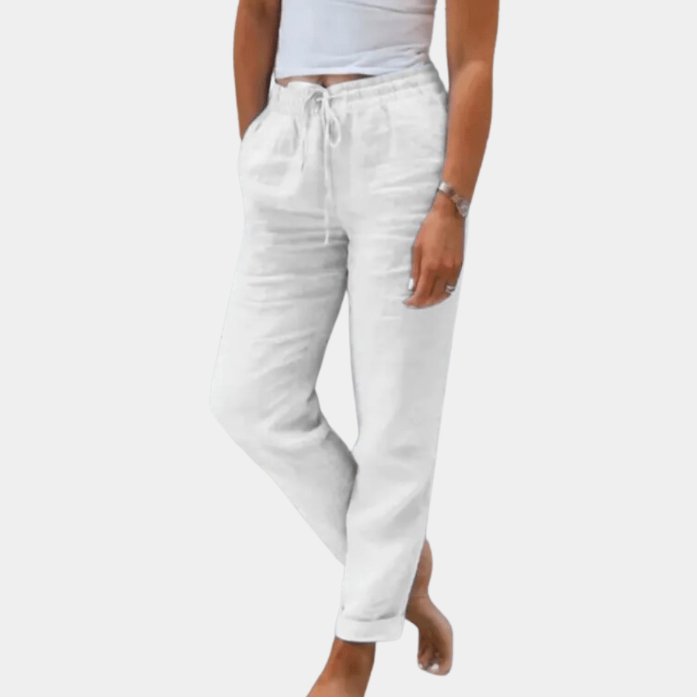 Women's Linen Drawstring Pants | Lightweight & Breathable | Casual & Summer Wear