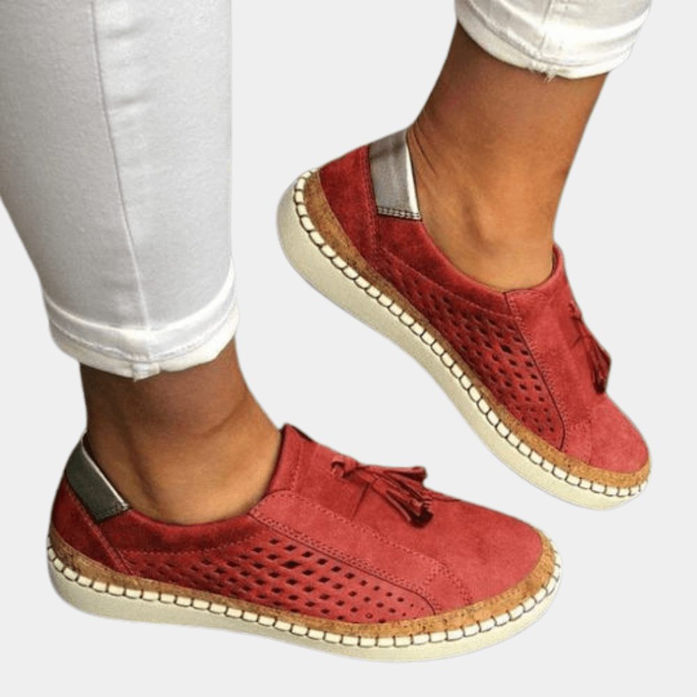 Women’s Tassel Loafers | Perforated Slip-On | Casual & Breathable | Everyday Comfort