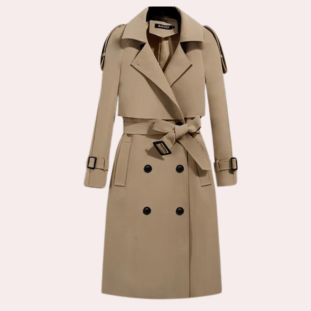Women's Double-Breasted Trench Coat | Belted Waist | Classic Design | Premium Outerwear