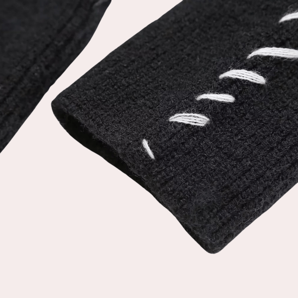 Chic Oversized Knit Sweater | Contrast Stitch Detail | Cozy & Stylish | Casual Wear