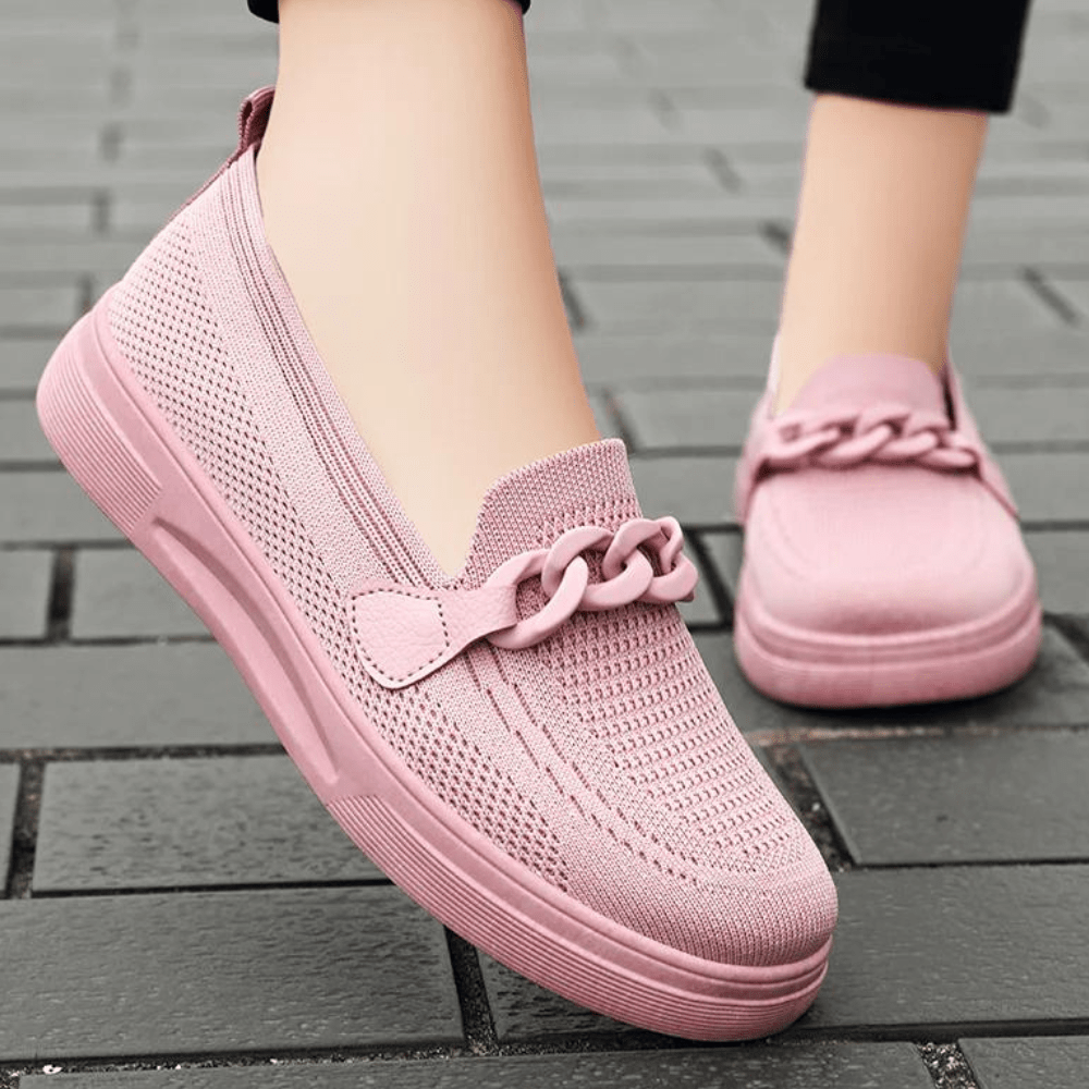 Women’s Casual Slip-On Loafers | Lightweight & Comfortable | Chain Detail | Everyday Wear