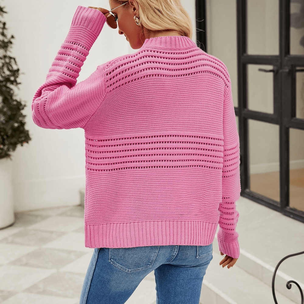 Chic Ribbed Knit Sweater | Textured Stripes | Soft & Cozy | Casual Wear