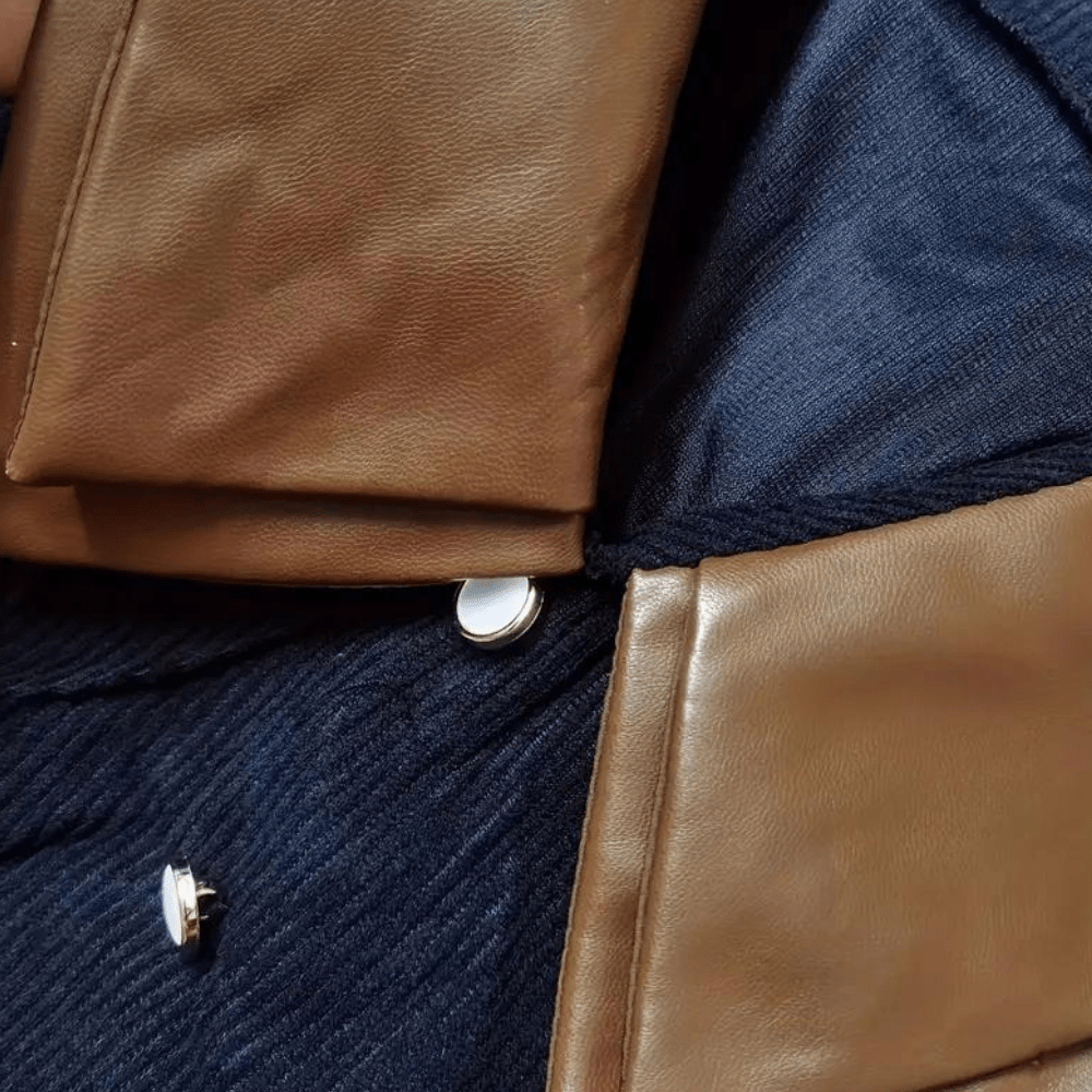 Elegant Contrast Collar Maxi Dress | Button-Down Design | Belted Waist | Sophisticated Style