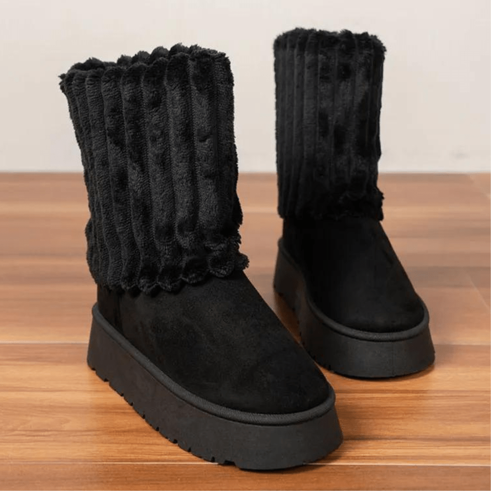 Faux Fur Lined Winter Boots | Plush Warmth | Slip-On Comfort | Cold Weather Wear