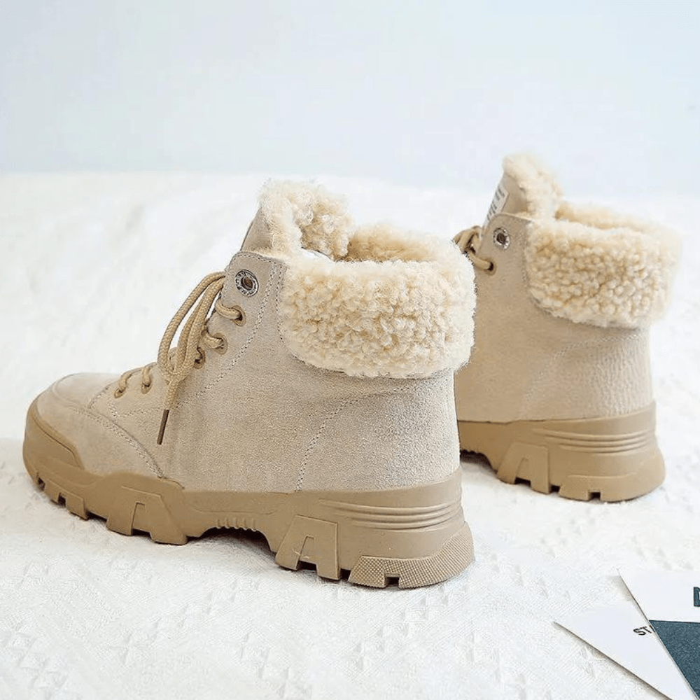 Women's Faux Fur Lined Ankle Boots | Warm & Cozy | Winter Snow Boots
