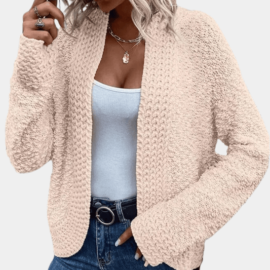 Cozy Textured Knit Cardigan | Open Front | Soft & Warm | Fall & Winter