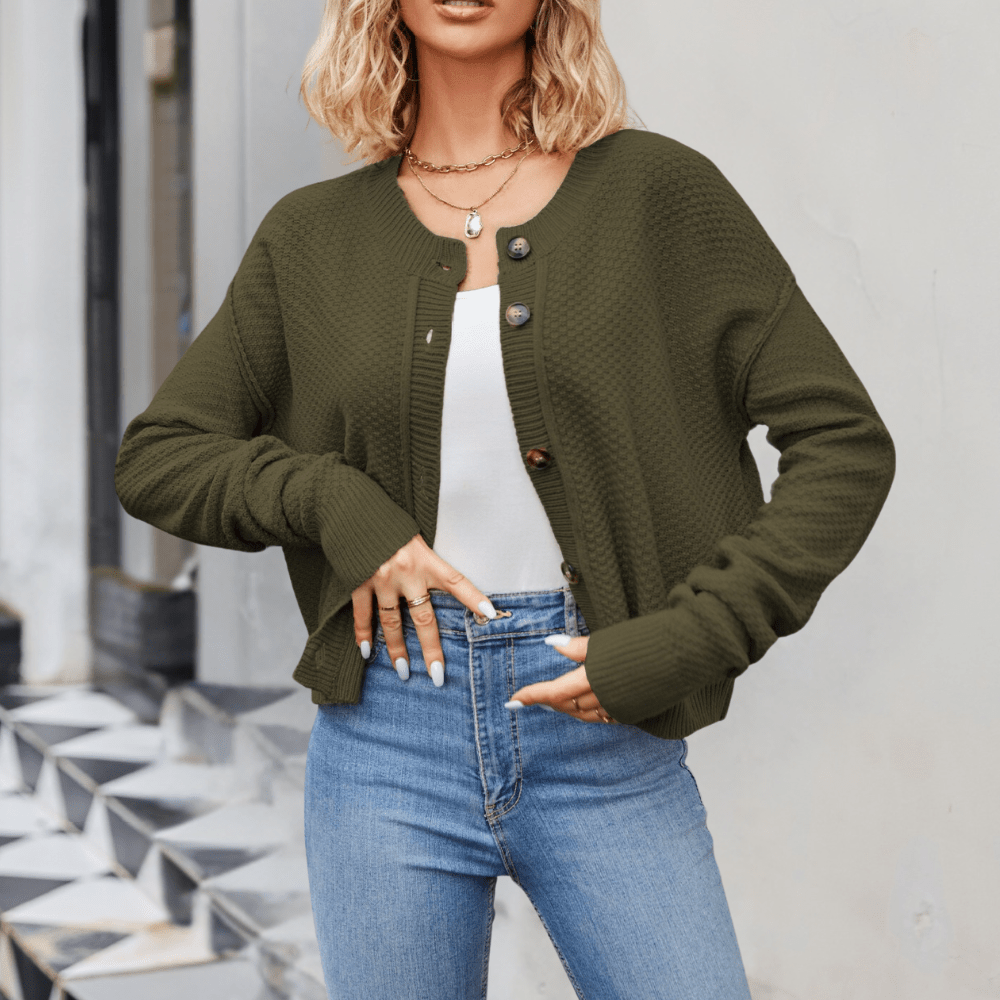 Knit Button-Front Cardigan | Cozy & Versatile | Soft Fabric | Casual Layering