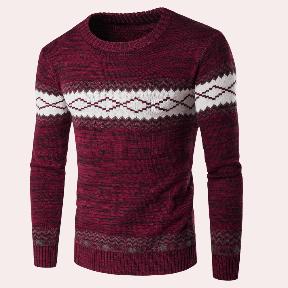 Fair Isle Knit Sweater | Slim Fit | Warm and Timeless