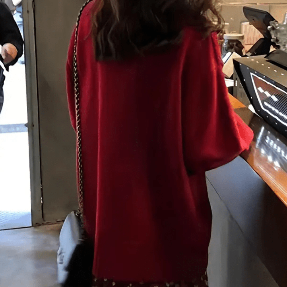 Cable Knit Sweater with Side Bow | Cozy & Chic | Soft Warm Fabric | Statement Piece