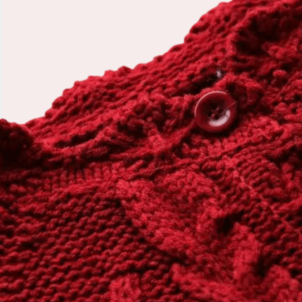 Vintage-Inspired Cable Knit Sweater | Flared Hem & Lace Details | Soft & Cozy