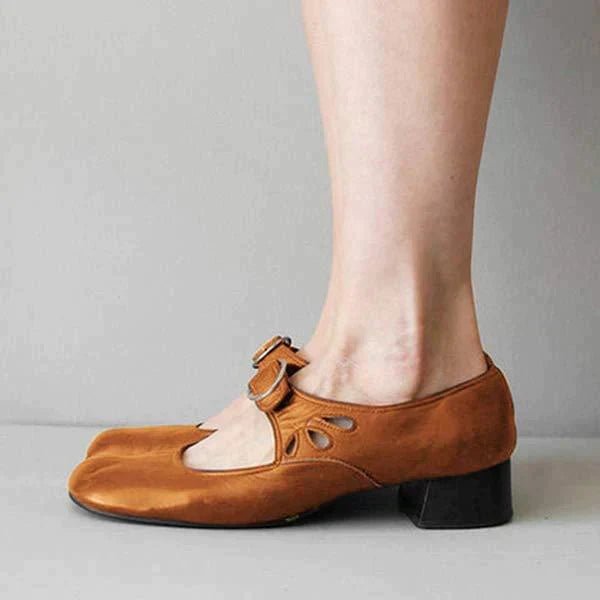 Comfort Buckle Pumps | Classic Low-Heel Mary Janes