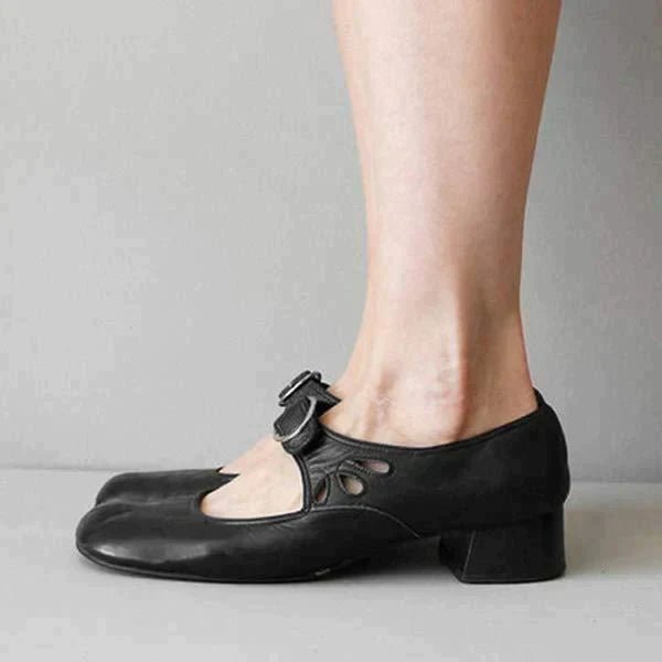 Comfort Buckle Pumps | Classic Low-Heel Mary Janes