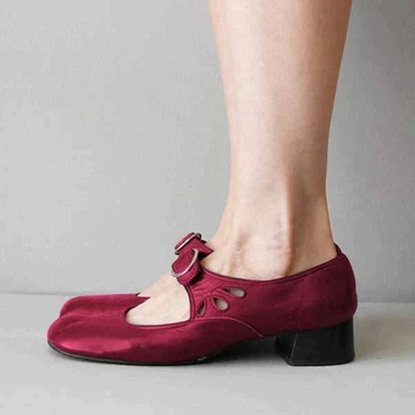 Comfort Buckle Pumps | Classic Low-Heel Mary Janes