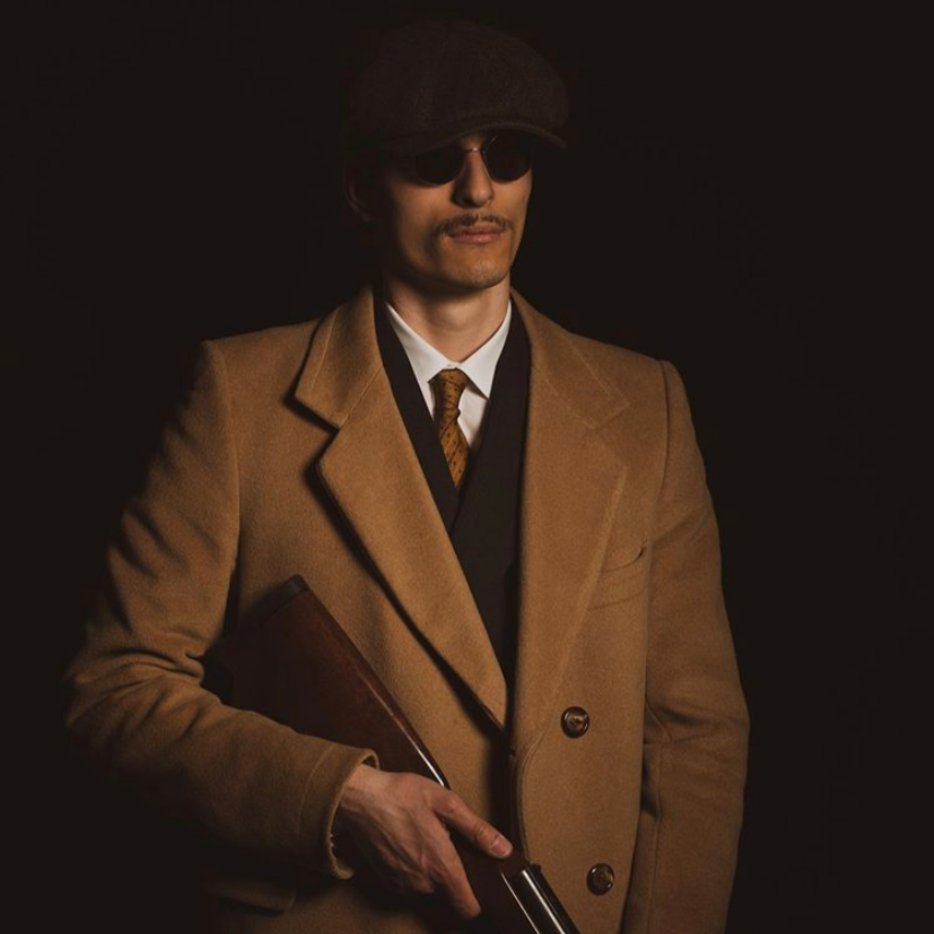 Men’s Wool-Blend Newsboy Cap | Classic Herringbone Flat Cap | Vintage 8-Panel Hat