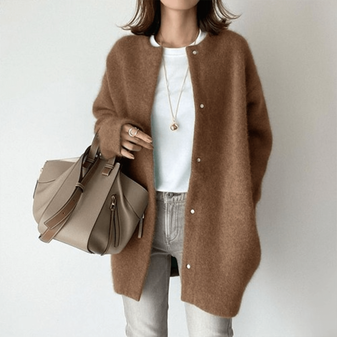 Oversized Knit Cardigan | Open-Front Design | Soft acrylic Blend | Casual Layering