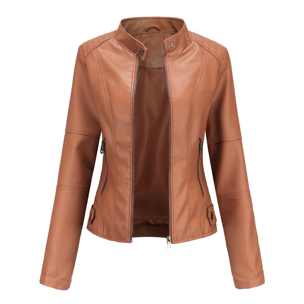 Women's PU Leather Moto Jacket | Sleek & Edgy | Zip-Up | Casual & Night Out