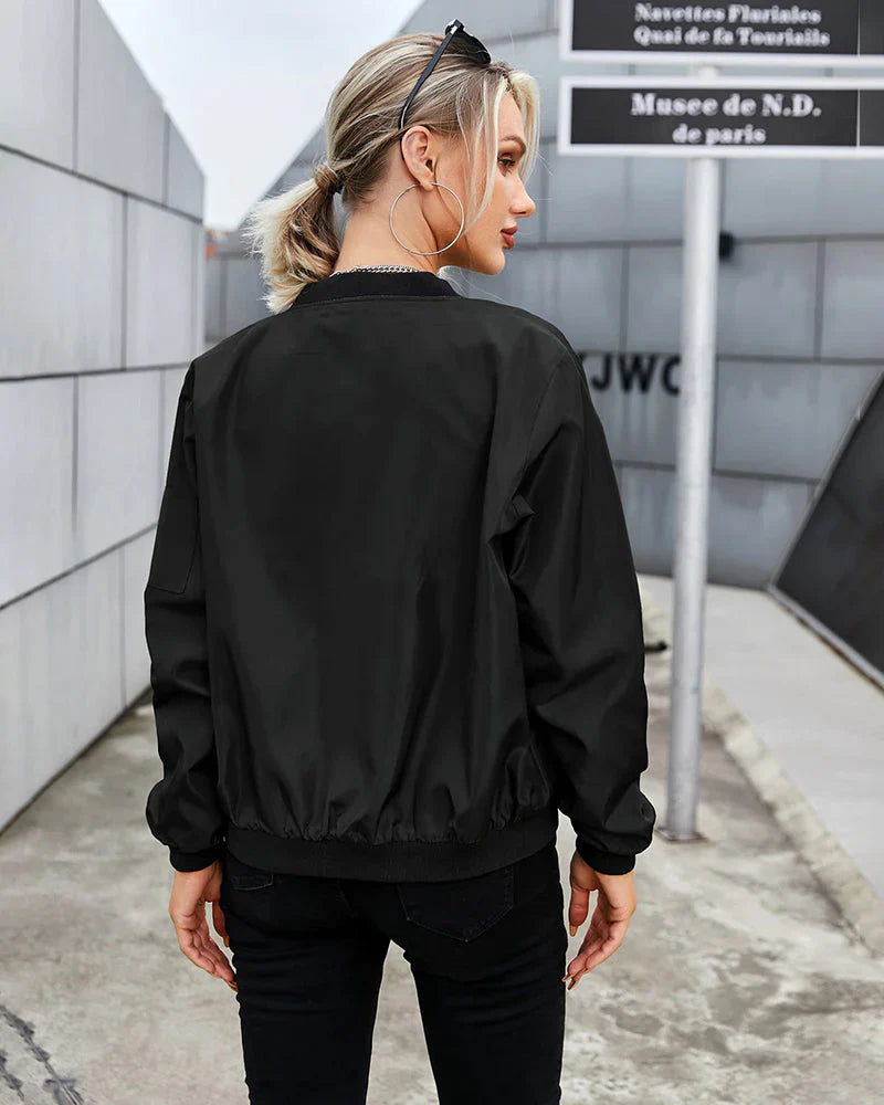 Lightweight Bomber Jacket | Zip Front | Casual Street Style Layer