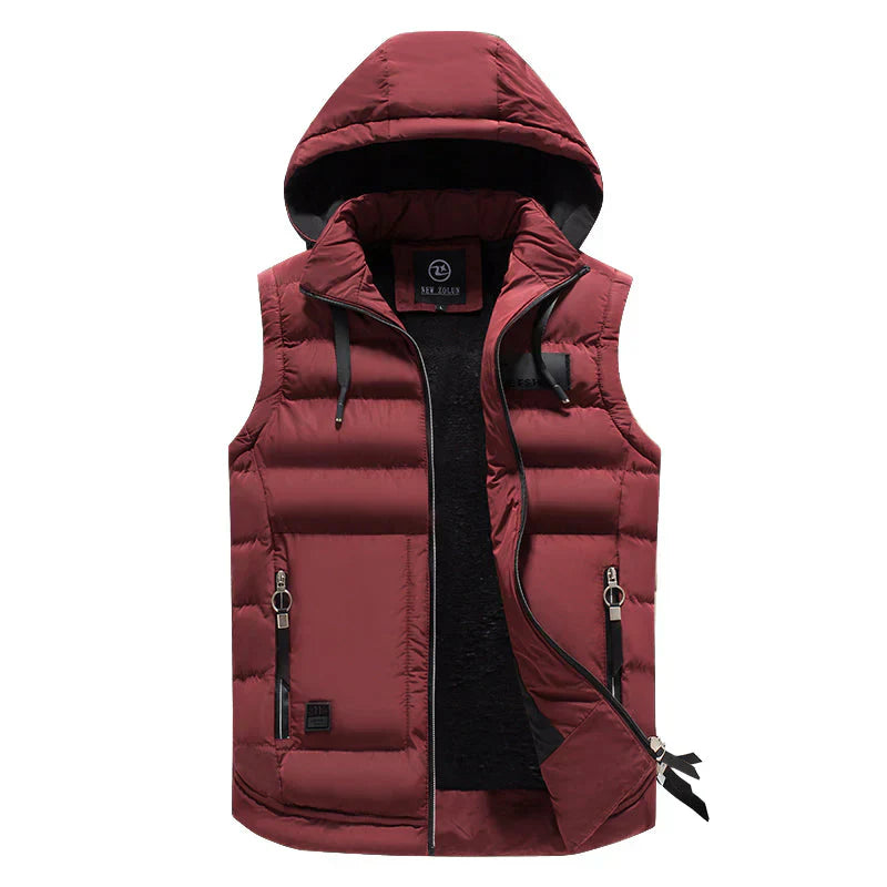 Insulated Hooded Puffer Vest | Zip Closure | Lightweight Transitional Layer