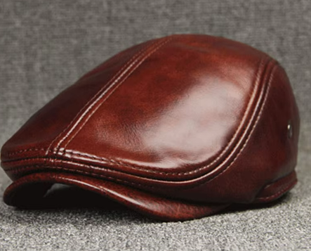 Men’s Leather Flat Cap | Classic Ivy Style | Soft Structured Fit