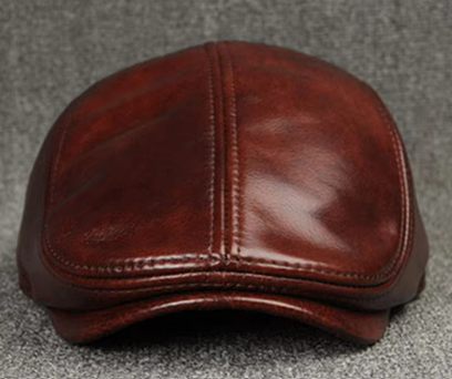 Men’s Leather Flat Cap | Classic Ivy Style | Soft Structured Fit