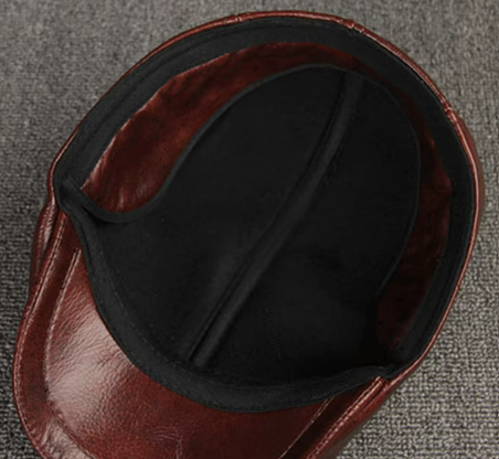 Men’s Leather Flat Cap | Classic Ivy Style | Soft Structured Fit