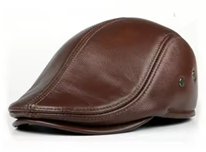 Men’s Leather Flat Cap | Classic Ivy Style | Soft Structured Fit