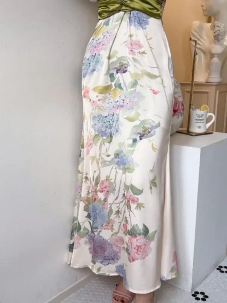 Floral Satin Kimono Maxi Dress | Tie-Waist Detail | Elegant and Lightweight | Evening Wear