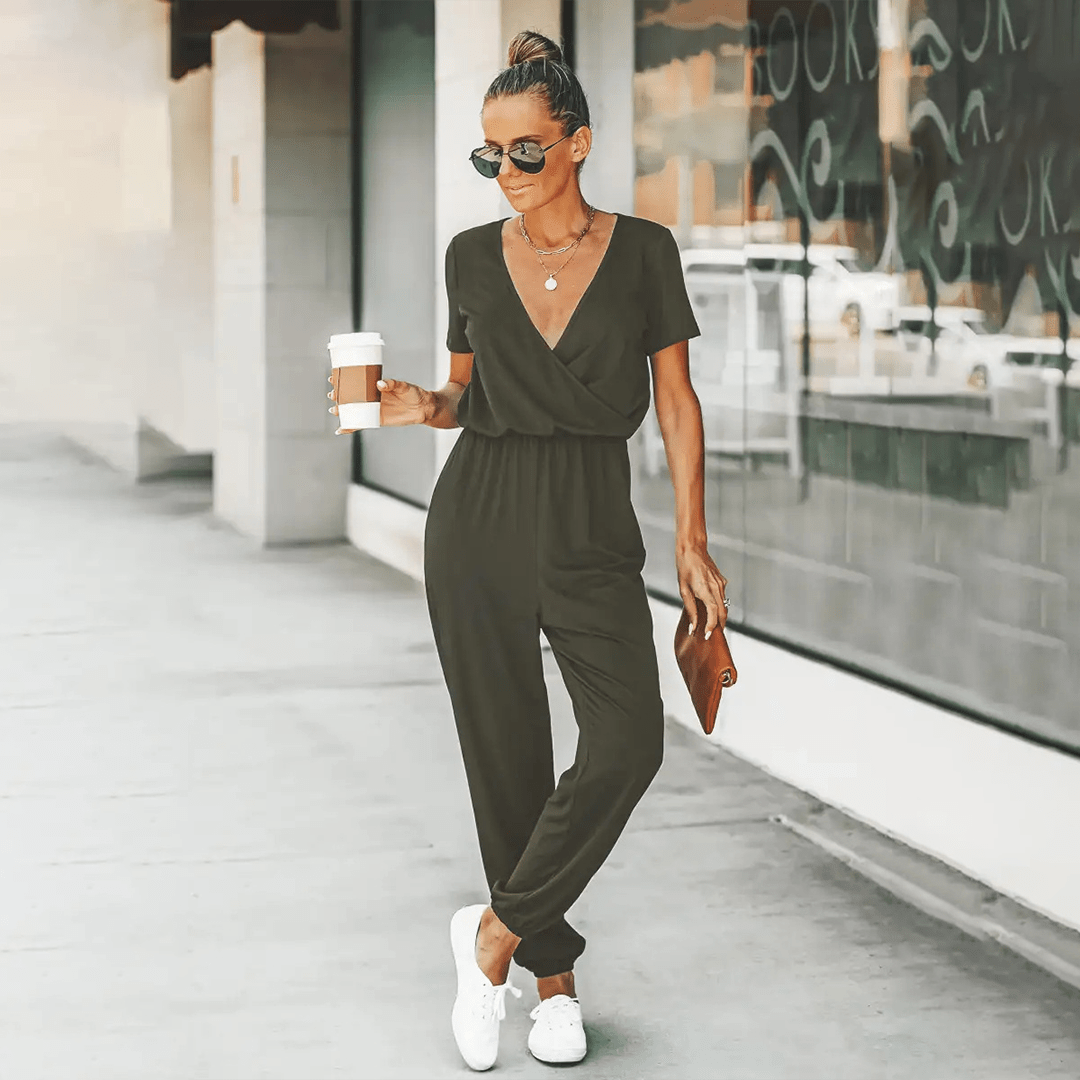Sleeveless Casual Jumpsuit | Cinched Waist | Relaxed Fit | Everyday Comfort