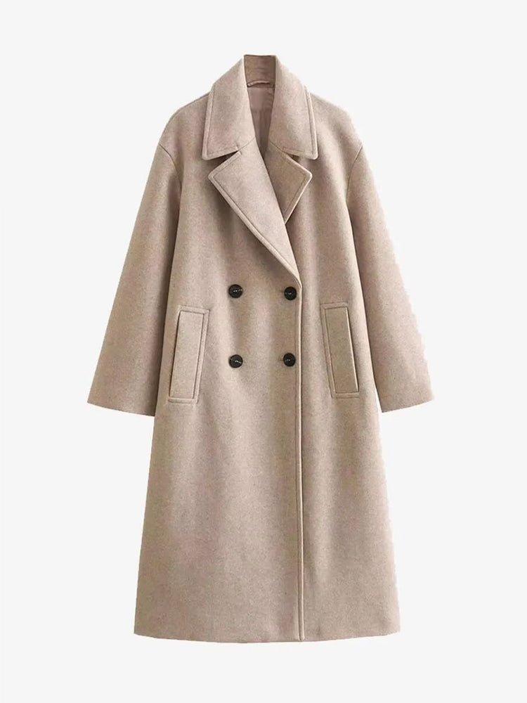 Classic Long Wool Coat | Timeless Tailored Fit | Premium Wool Blend | Formal Outerwear