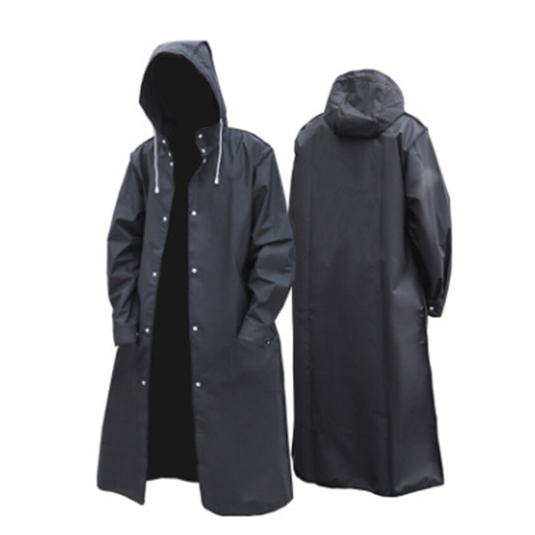 Unisex Hooded Long Raincoat | Waterproof Design | Lightweight & Durable | Outdoor Protection