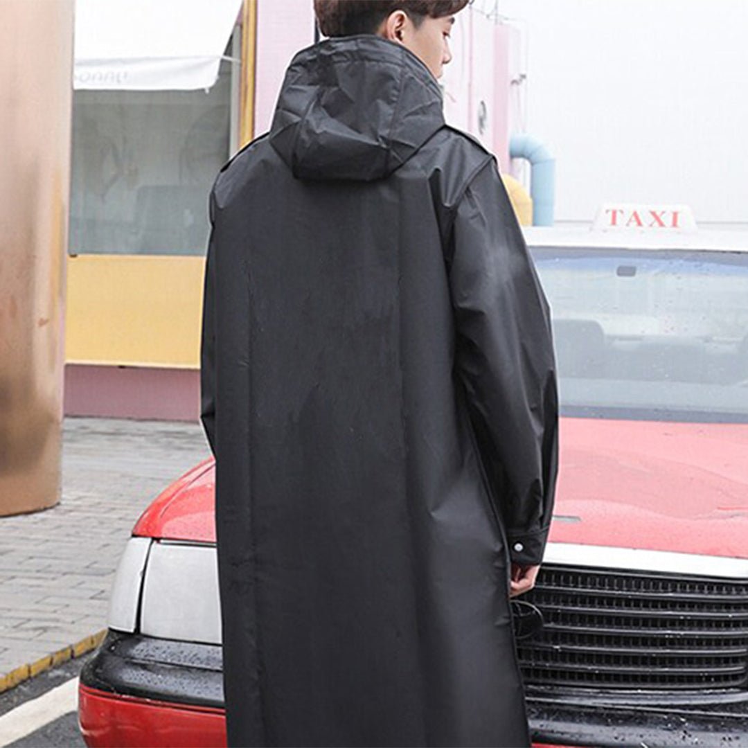 Unisex Hooded Long Raincoat | Waterproof Design | Lightweight & Durable | Outdoor Protection
