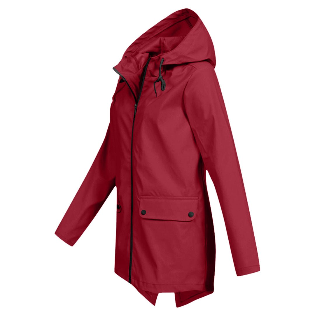 Women's Waterproof Hooded Rain Jacket | Lightweight Design | Adjustable Fit | Outdoor Essential