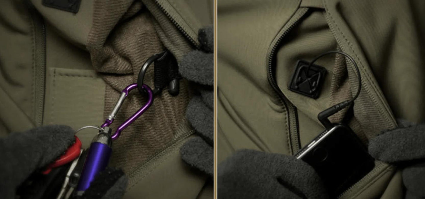 Men’s Softshell Hooded Jacket | Water-Resistant Outdoor Zip-Up | Lightweight Windbreaker