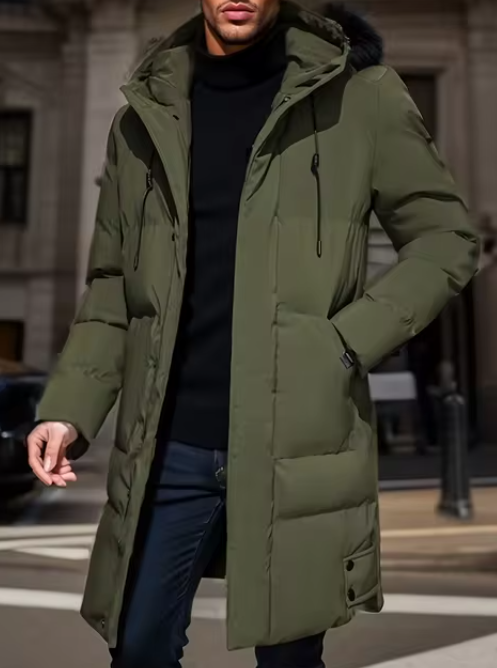 Men’s Heavyweight Puffer Parka | Long Hooded Winter Coat | Extreme Cold Outerwear Canada