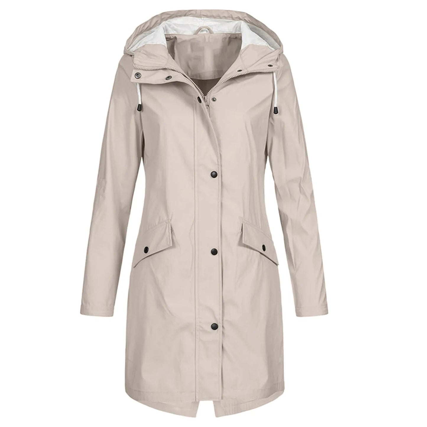 Hooded Raincoat with Adjustable Waist | Water-Resistant | Lightweight Design | All-Season Outerwear